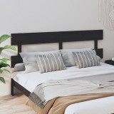 VidaXL Tăblie de pat, negru, 184x3x81 cm, lemn masiv de pin