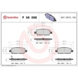 Placute frana Infiniti Jx Suv (L50), Qx60; Nissan Murano 2 (Z51), Murano 2 Van (Z51), Murano 3 (Z52 ), Pathfinder 4 (R52), Quest (E52), Quest (V42);