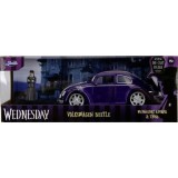 Wednesday Set masinuta metalica Volkswagen Beetle 1: 24 si figurina metalica 7 cm, Jada