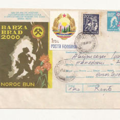 Plic FDC Romania- 2000 de ani BARZA BRAD , Noroc bun, Circulat 1979