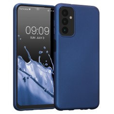 Husa kwmobile pentru Samsung Galaxy M13, Silicon, Albastru, 59740.64