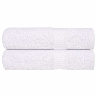vidaXL Prosoape de baie 2 buc alb 100x150 cm 360 g/m&amp;sup2; 100% bumbac 136657 foto