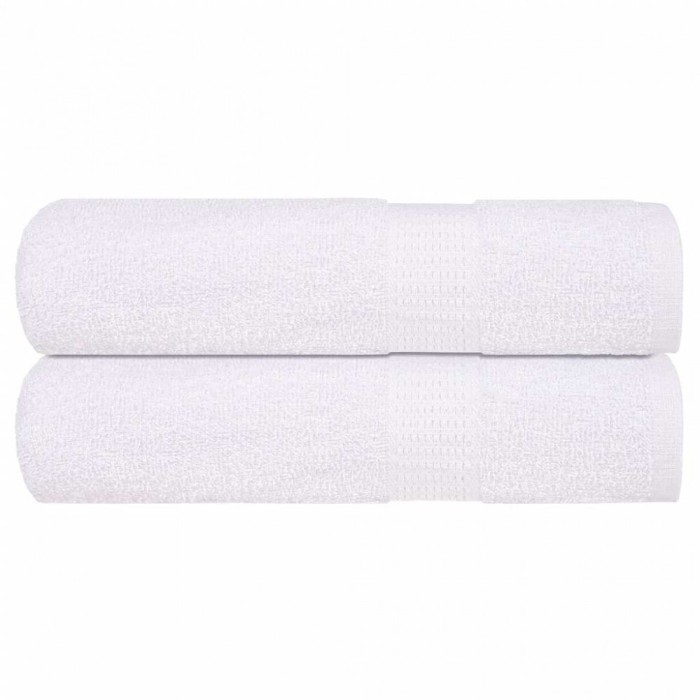 vidaXL Prosoape de baie 2 buc alb 100x150 cm 360 g/m&sup2; 100% bumbac 136657