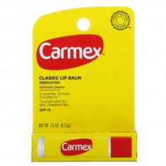 Balsam de buze, Carmex, Classic, pentru Hidratare Intensa, SPF 15, 4.25gr foto