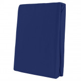 Cumpara ieftin Cearceaf de pat Leonado Vicenti Classic 100% bumbac, albastru inchis, 140x200 cm - RESIGILAT