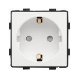 Modul Priză Schuko Pulsar Touch NS 16A 230V Alb &Icirc;ncastrat - Design Modern Elegant pentru Sisteme Modulare Electrice, Calitate Premium, IP20