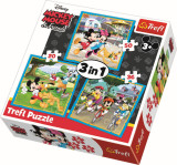 Puzzle Trefl 3in1 - Mickey Mouse si Prietenii