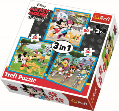 Puzzle Trefl 3 in 1, Mickey Mouse si prietenii, 106 piese foto