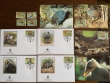 Niuafo&#039;ou - pasari - serie 4 timbre MNH, 4 FDC, 4 maxime, fauna wwf