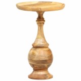 Cumpara ieftin Masa laterala rotunda, 43 x 43 x 66 cm, lemn masiv de mango