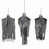 vidaXL Fantoma de Halloween Suspendată 3 pcs Negru 66 x 110 cm 42020045