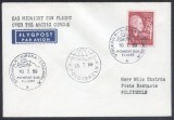 Sweden 1959 Aviation, Comm. cover, SAS Midnight Sun Flight Arctic Circle K.353