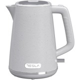 Fierbator Tesla KT400GX, 1.7L, 2200Woprire automata, LED, baza rotativa 360, alb/gri