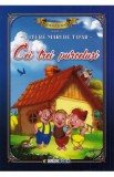 Cei trei purcelusi. Carte de colorat cu povesti scrisa cu litere mari de tipar, Autor Anonim