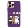 Husa compatibila cu Apple iPhone 12 / iPhone 12 Pro, Viceversa, model I love We bare bears, Silicon, TPU, Transparent, Carcasa