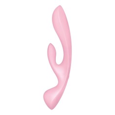 Triple Oh - Vibrator Iepuraș, roz, 23.5 cm
