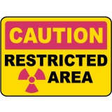 Caution Restricted Area Sign