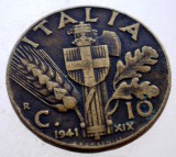 1.761 ITALIA WWII VITTORIO EMANUELE III 10 CENTESIMI 1941 R, Europa, Bronz-Aluminiu