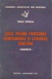 Legea privind procedura reorganizarii si lichidatii judiciare
