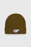 Jack Wolfskin caciula culoarea verde, din tricot gros