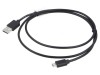 Cablu USB 2.0 A la Micro B 1m Negru Aurit, Lanberg