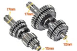 Cumpara ieftin Grup pinioane ATV Triciclu 70cc 110cc ax primar si secundar cutie viteze 3+1 (3 viteze plus marsarier) 12T 17T
