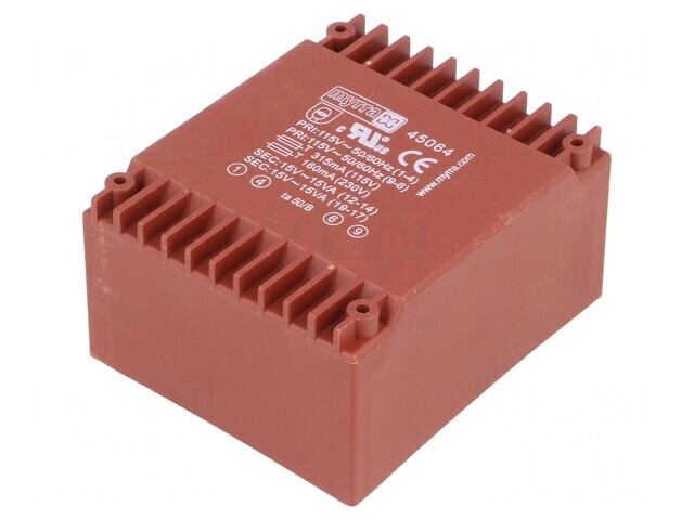 Transformator &icirc;ncapsulat 30VA 115V/230V 15V/15V 1A/1A