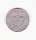 Cuba 5 centavos 1968 - monetăria Leningrad., America Centrala si de Sud, Aluminiu