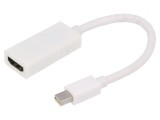 Adaptor DisplayPort la HDMI, 15cm, Alb