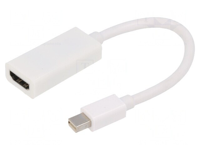 Adaptor DisplayPort la HDMI, 15cm, Alb