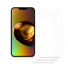 Set 3 folii de protectie Kwmobile pentru Apple iPhone 14, Fata, Polimer, 59223.1