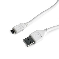 CABLU alimentare si date GEMBIRD, pt. smartphone, USB 2.0 (T) la Micro-USB 2.0 (T), 0.5m, alb, &quot;CCP-mUSB2-AMBM-W-0.5M&quot; (timbru verde 0.08 lei)