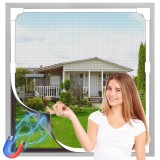 Ecran magnetic pentru ferestre, ajustabil și rezistent din fibră de sticlă, dimensiune maximă 150x180cm - Soluție ideală &icirc;mpotriva insectelor