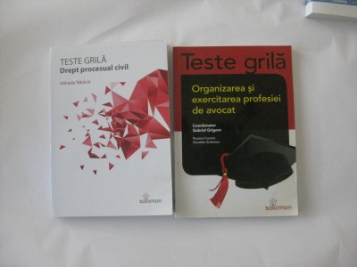Tabarca, Teste grila, Drept procesual civil - Editura Solomon, 2022 foto