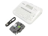 Imprimantă etichete Brother cu tastatură QWERTY și interfață USB, viteză 20mm/s