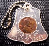 I.522 SUVENIR NOROC USA SUA WASHINGTON D.C. GOOD LUCK LINCOLN CENT