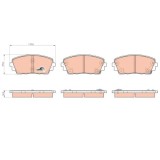 Set placute frana Kia Picanto (Ta), 05.2011-, parte montare Fata, TRW GDB3535