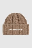 Karl Lagerfeld căciulă culoarea bej, A4W33012