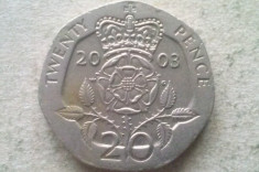 MONEDA 20 PENCE 2003-MAREA BRITANIE foto