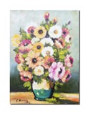 Cumpara ieftin Tablou vaza cu flori pictat manual, 40x30cm ulei pe panza, Constantin Feraru