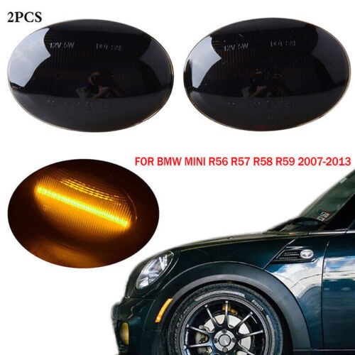 Set 2 x Semnalizare Dinamica Secventiala aripa LED compatibil MINI Cooper R55 R56 R57 R58 R59 2007-2015 GizMondo&reg;