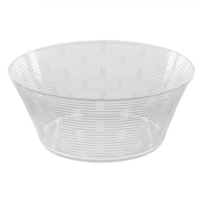 Bol Plastic, Model Dungi, Transparent, Diametru 24.3cm, Inaltime 11.5cm, Capacitate 3.42L