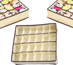 Organizator Pliabil pentru Sertar cu 24 de Compartimente || 34 cm x 30 cm x 10 cm foto