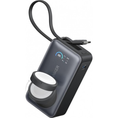 Baterie Externa Wireless Anker MagGo, 10000mAh, 35W, PD + QI, 1 x QI - 2 x USB-C, Neagra A1657011 foto