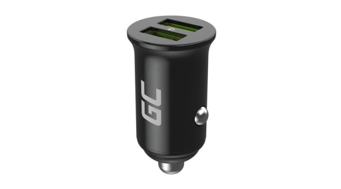 &Icirc;ncărcător auto Green Cell PowerRide Nano 36 USB 36W 2x USB-A, &icirc;ncărcare rapidă Ultra Charge, pentru prize de 12V și 24V