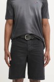 Diesel pantaloni scurți jeans REGULAR-SHORT SHORTS bărbați, culoarea negru, A06430.0GRDW