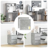 vidaXL Copertă autocolantă pentru șuruburi 2 pcs Gri din beton 864641