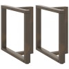 VidaXL Picioare de masă &icirc;n formă de T, 2 buc., negru, 70x35x(72-73) cm, oțel 4013059