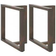 vidaXL Picioare de masă &icirc;n formă de T, 2 buc., negru, 70x35x(72-73) cm, oțel