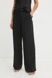 Marella pantaloni OLINTO culoarea negru, lat, high waist, 2513131053200